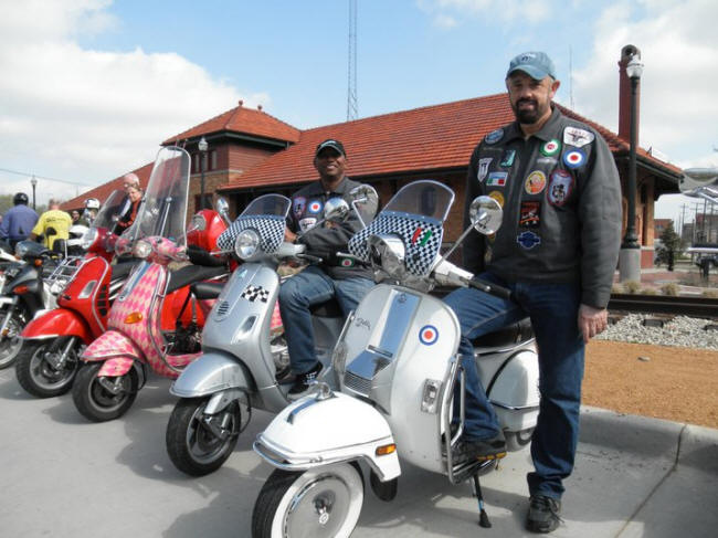 Ronnie Cambell and other bikers at North Texas Rally